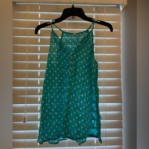 Old Navy Women’s Teal and White Sleeveless Top - Size XS